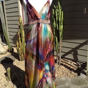 Ana Alcazar Multi Colored Flowy Dress